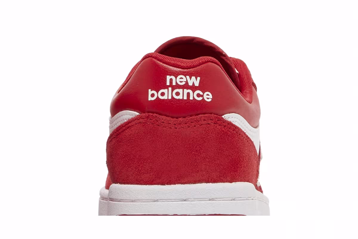 New Balance 480 Big Kid Team Red White, view 8