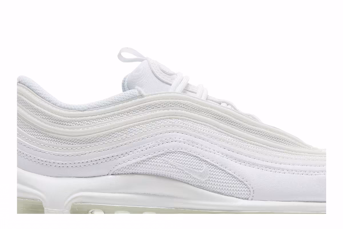 Nike Women's Air Max 97 Triple White, view 3