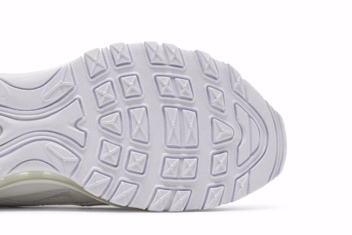Nike Women's Air Max 97 Triple White, view 6