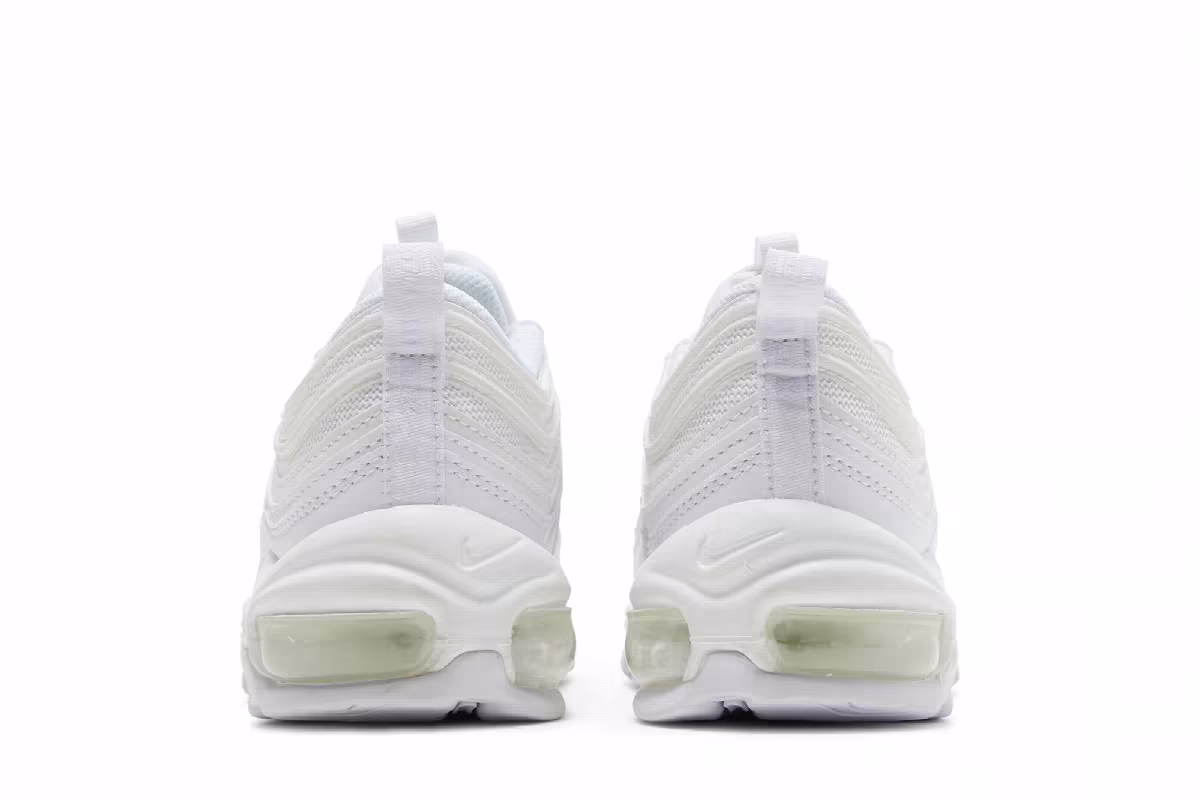 Nike Women's Air Max 97 Triple White, view 7
