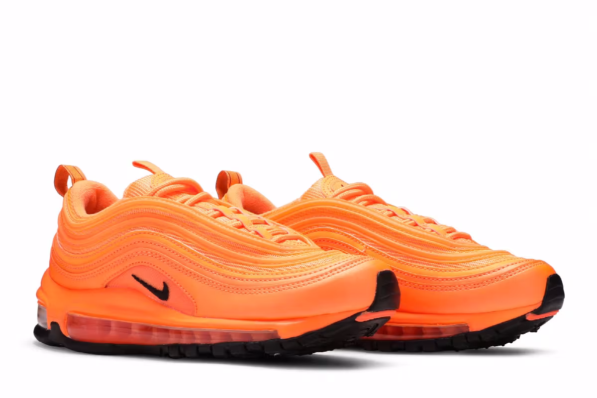 Nike Women's Air Max 97 Atomic Orange, view 9