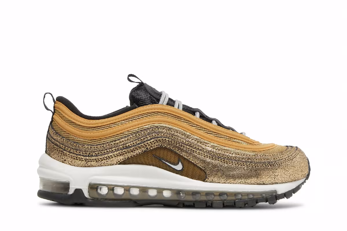 Nike Women's Air Max 97 Cracked Gold, view 2