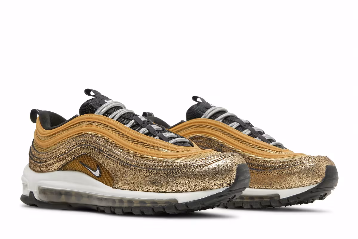 Nike Women's Air Max 97 Cracked Gold, view 9