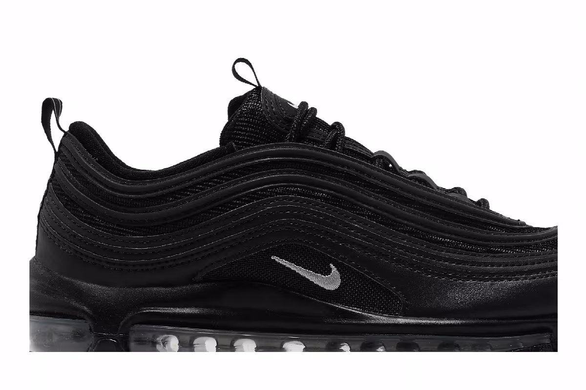 Nike Women's Air Max 97 Black Metallic Silver, view 3