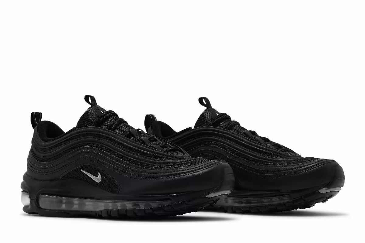 Nike Women's Air Max 97 Black Metallic Silver, view 9