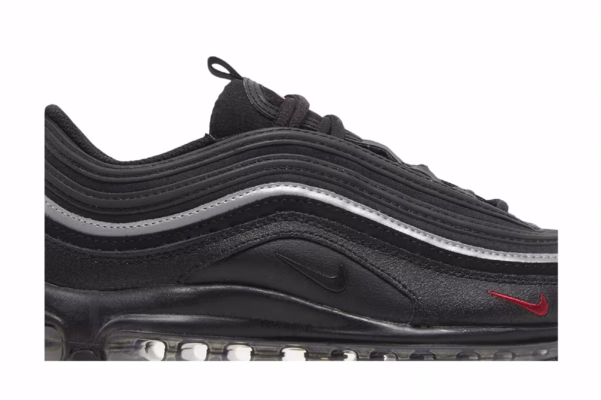 Nike Air Max 97 GS Black Sport Red, view 3