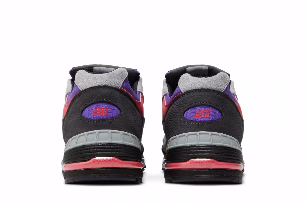 Palace x New Balance 991 Made in England Black Ultra Violet, view 7