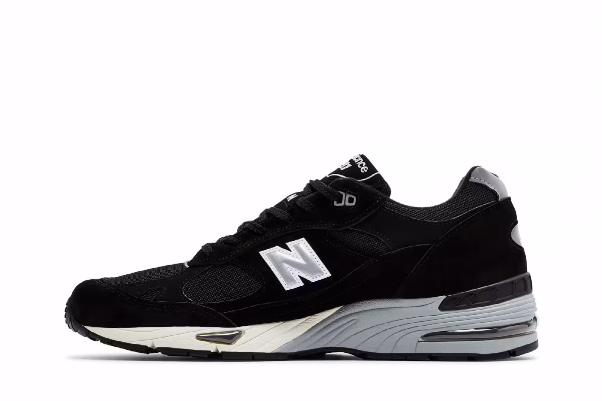 New Balance 991 Made in England Black Silver, view 4