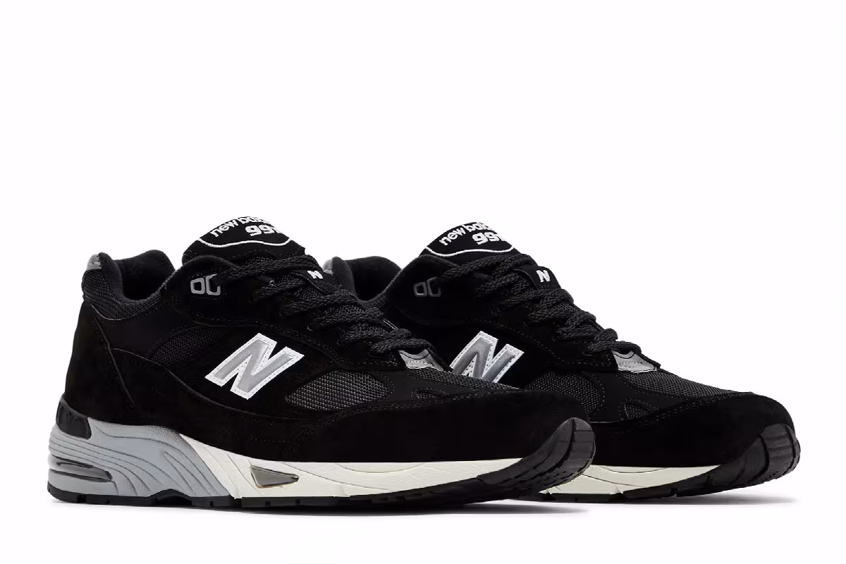 New Balance 991 Made in England Black Silver, view 9