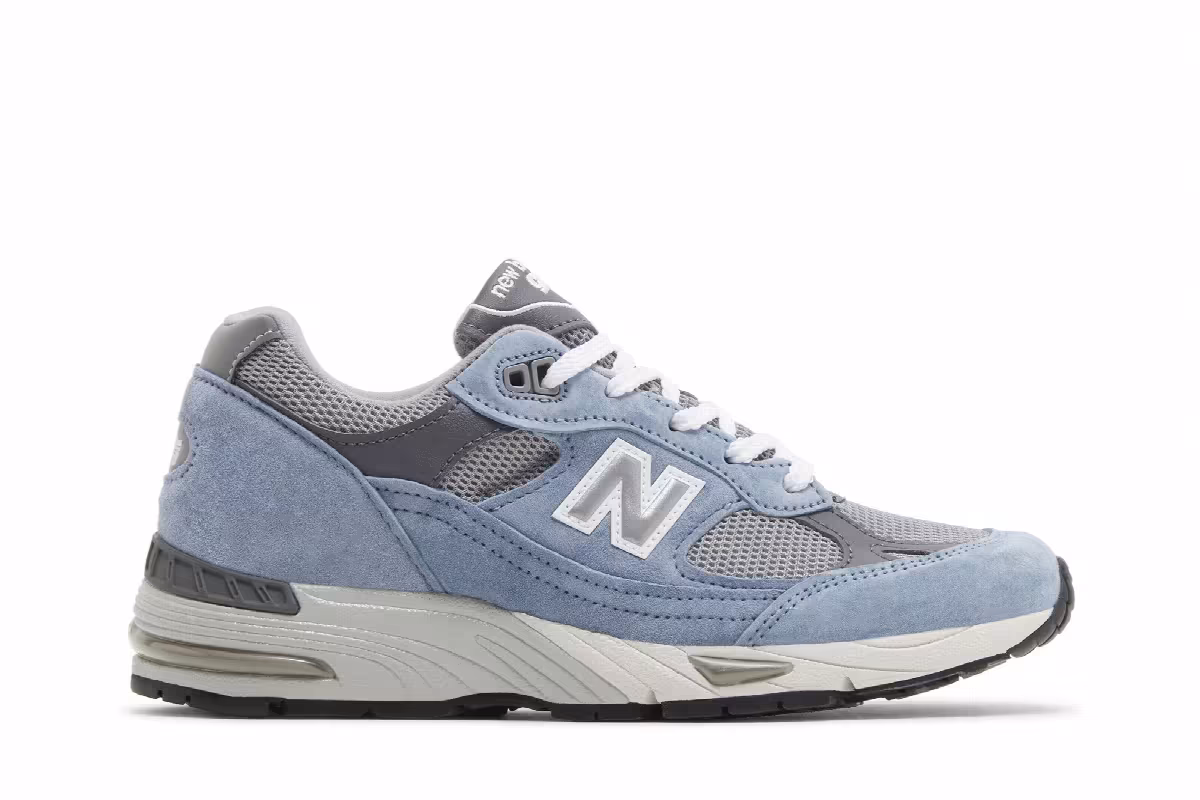 New Balance Women's 991v1 Made in England Dusty Blue, view 2