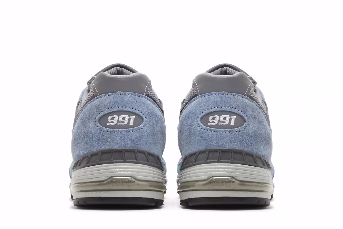 New Balance Women's 991v1 Made in England Dusty Blue, view 7