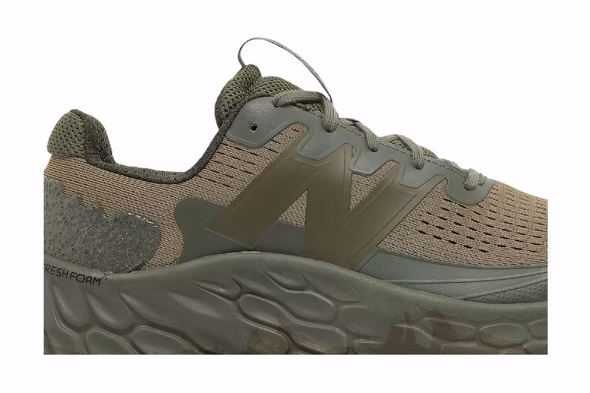 Tokyo Design Studio x New Balance Fresh Foam X More Trail v3 Light Army Green, view 3