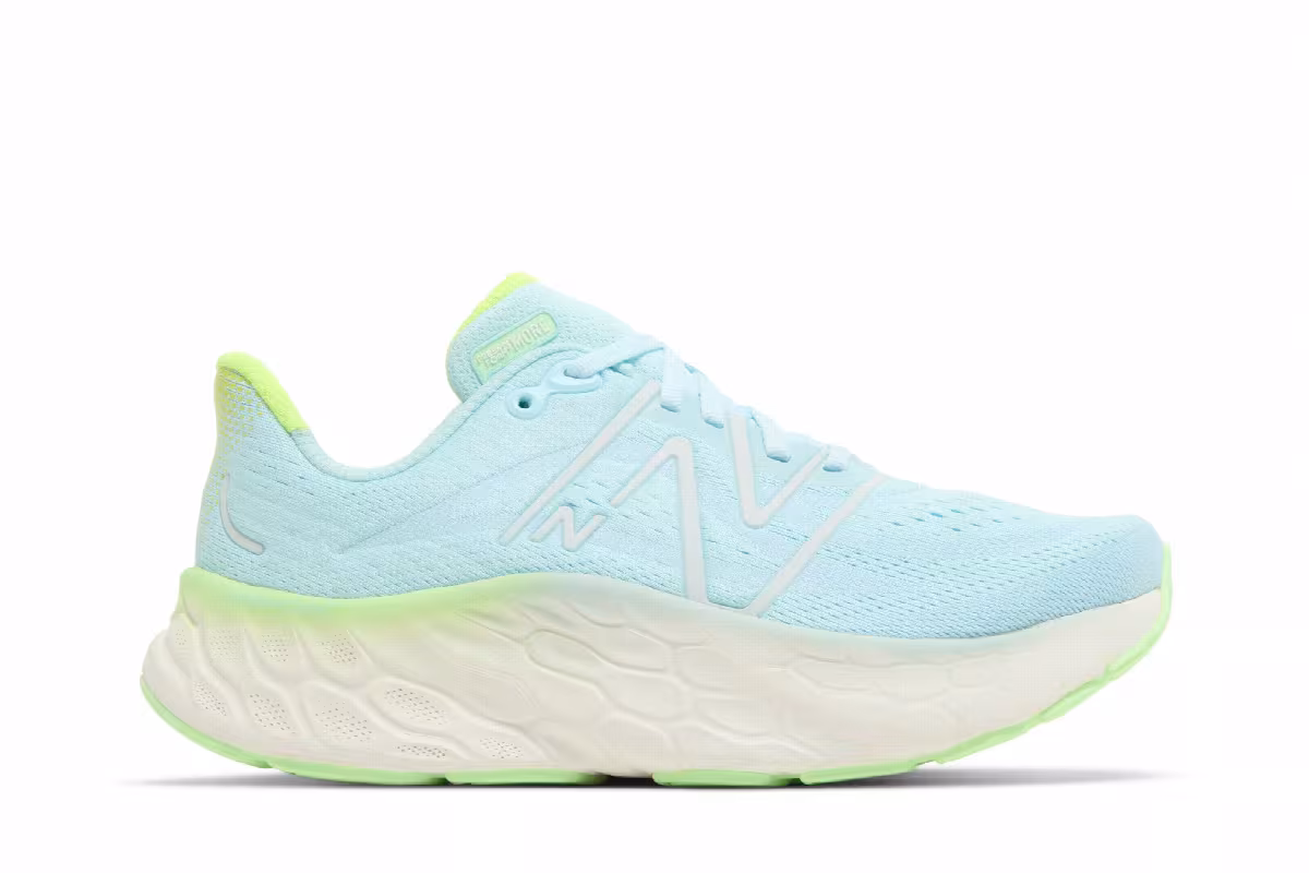 New Balance Women's Fresh Foam X More v4 Wide Blue Green Aura, view 2