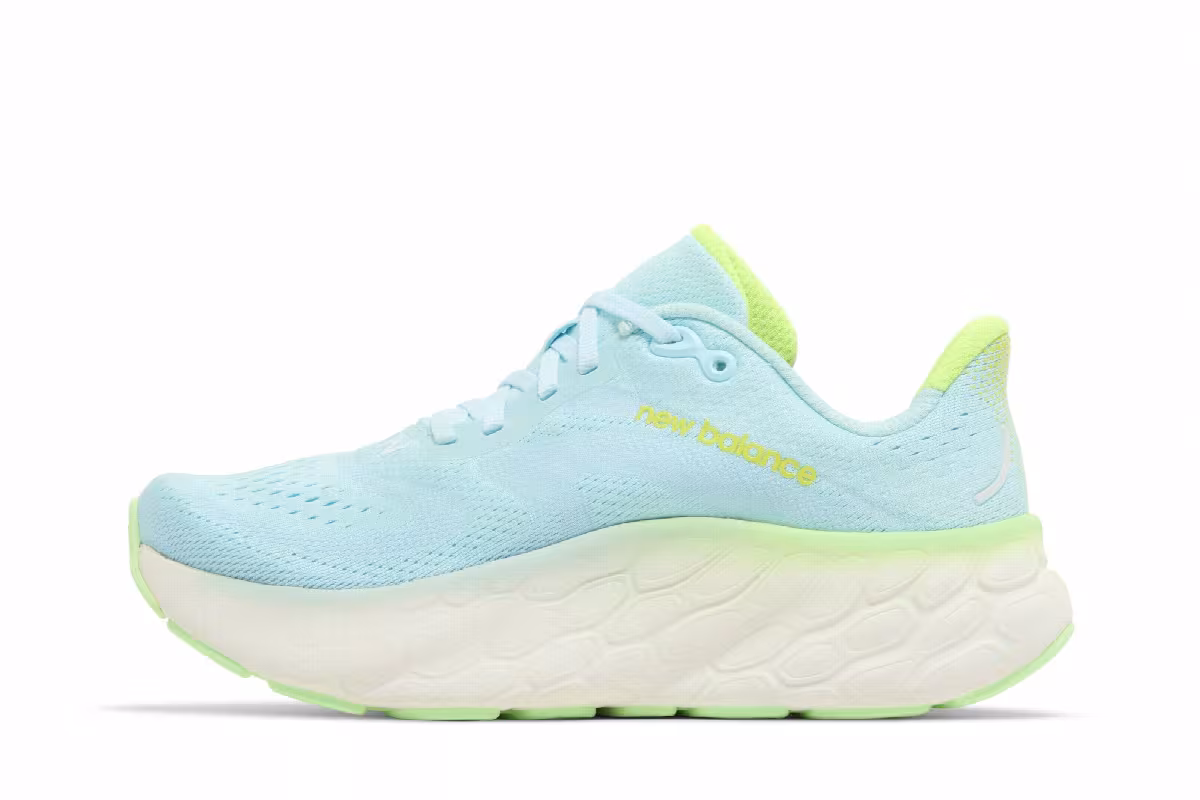 New Balance Women's Fresh Foam X More v4 Wide Blue Green Aura, view 4