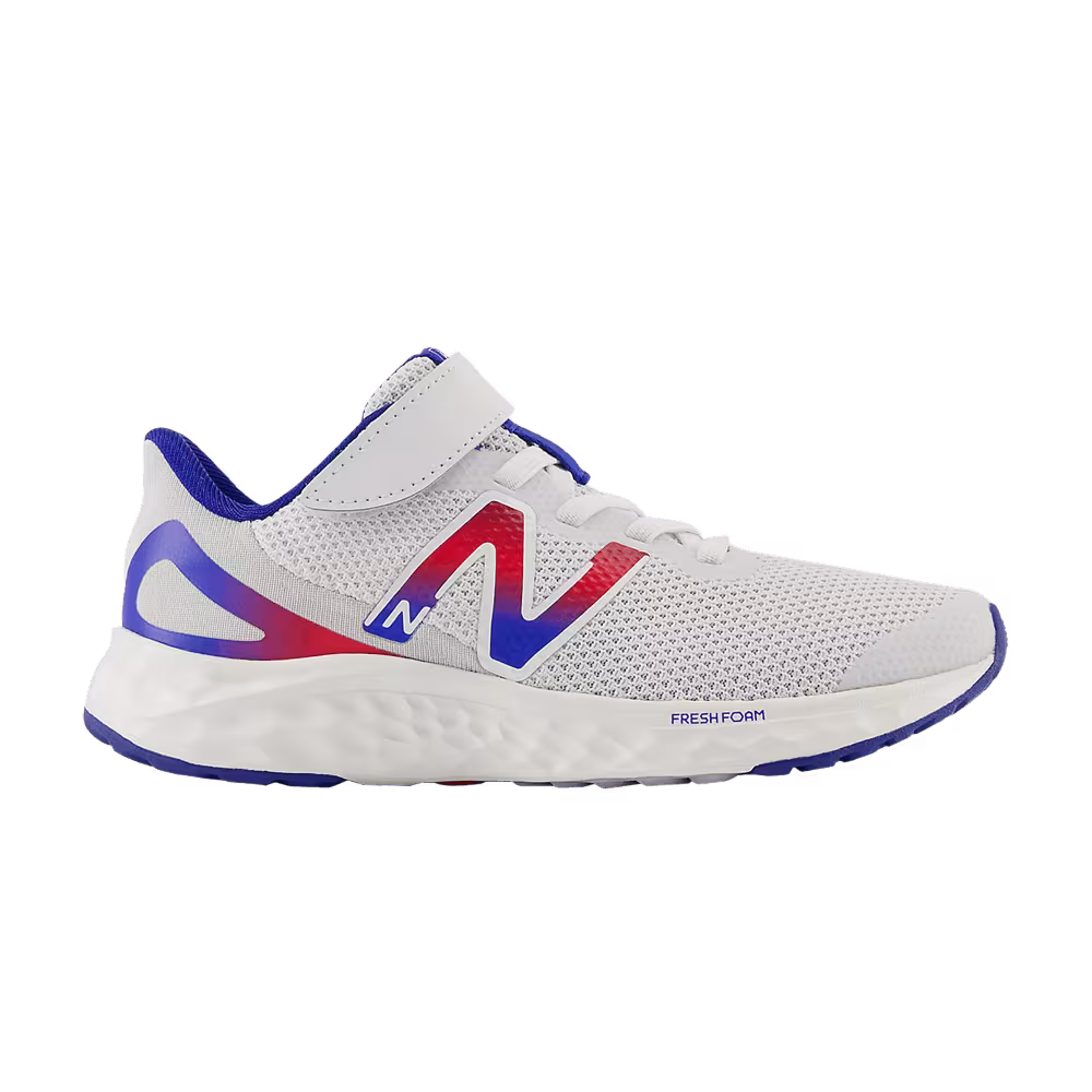 New Balance Fresh Foam Arishi v4 Bungee Lace Top Strap Little Kid Quartz Grey Team Royal