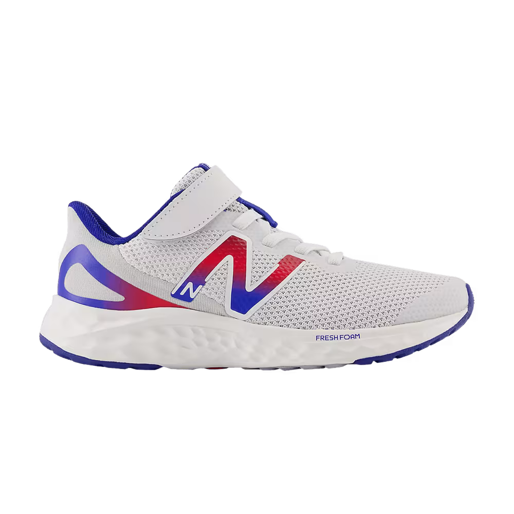 New Balance Fresh Foam Arishi v4 Bungee Lace Top Strap Little Kid Wide Quartz Grey Team Royal