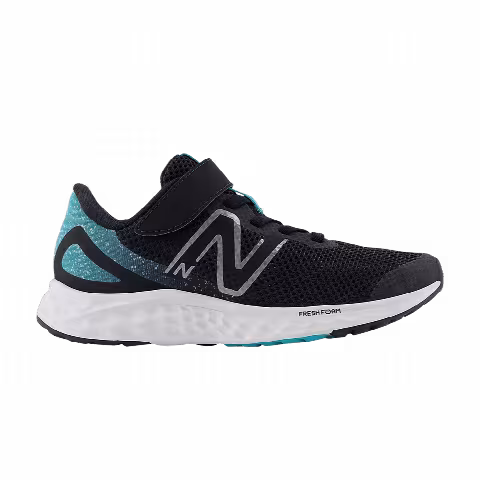 New Balance Fresh Foam Arishi v4 Bungee Lace Top Strap Little Kid 'Black Virtual Blue'