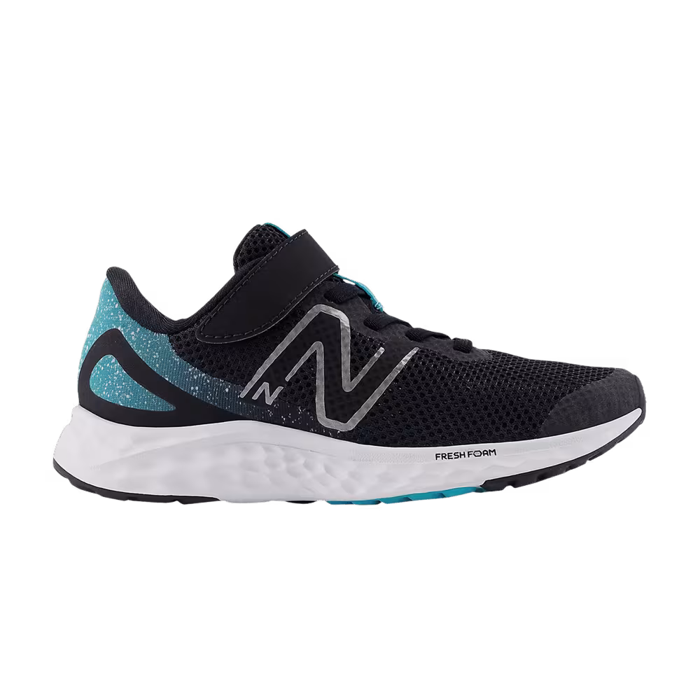 New Balance Fresh Foam Arishi v4 Bungee Lace Top Strap Little Kid Black Virtual Blue