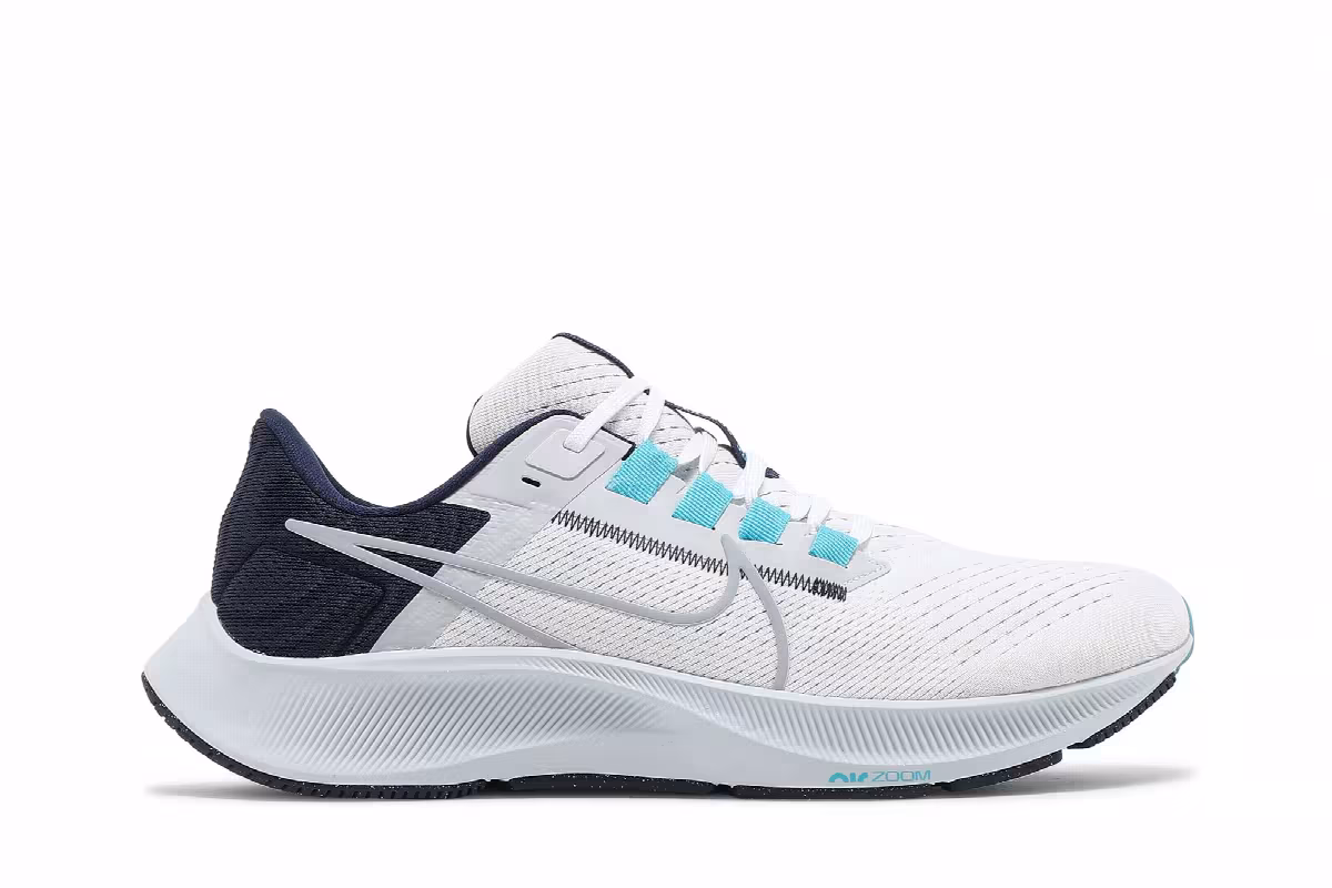 Nike Air Zoom Pegasus 38 White Midnight Navy, view 2