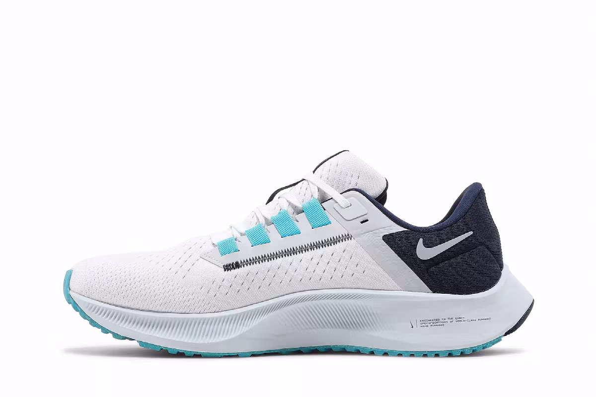 Nike Air Zoom Pegasus 38 White Midnight Navy, view 4