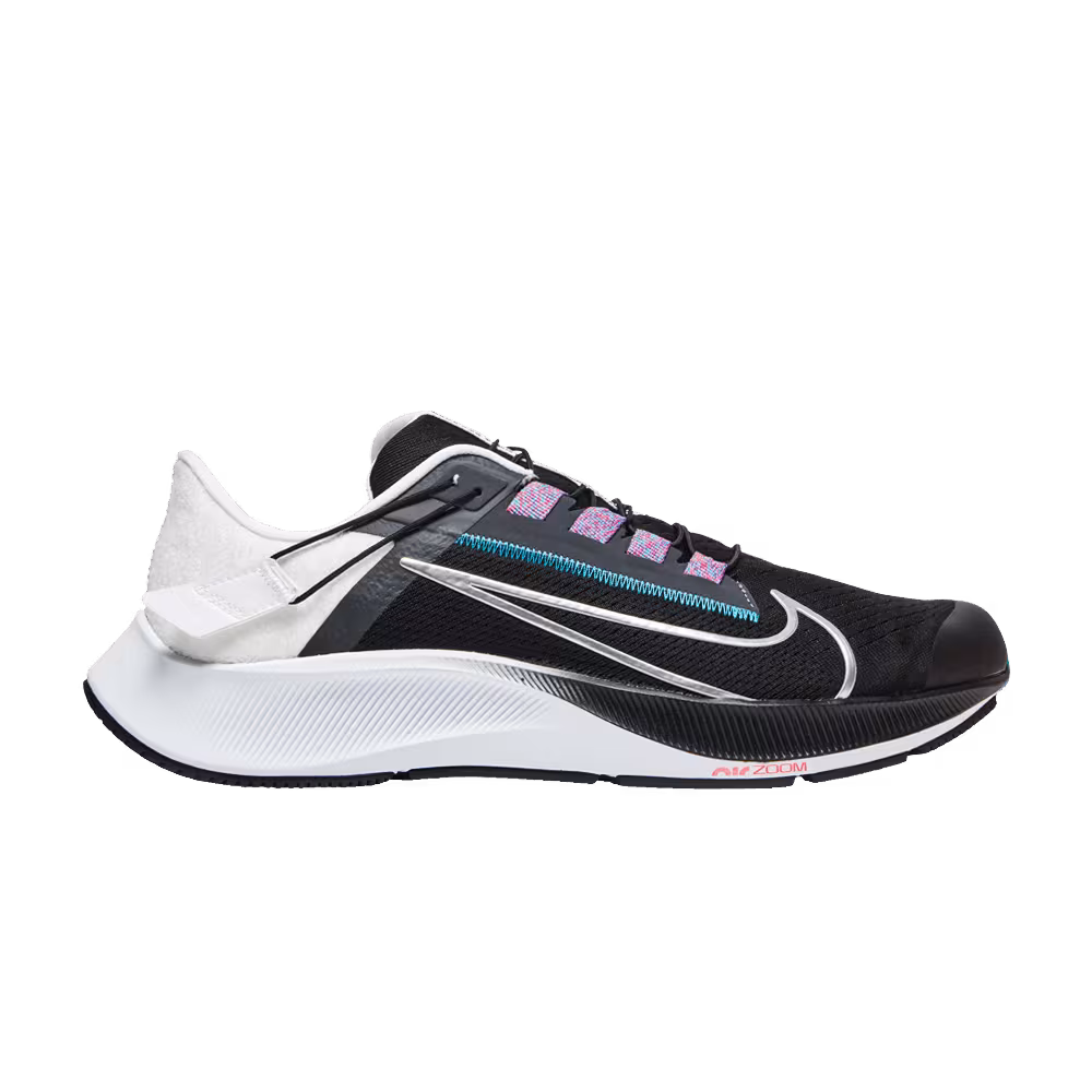 Nike Air Zoom Pegasus 38 FlyEase Black Metallic Silver