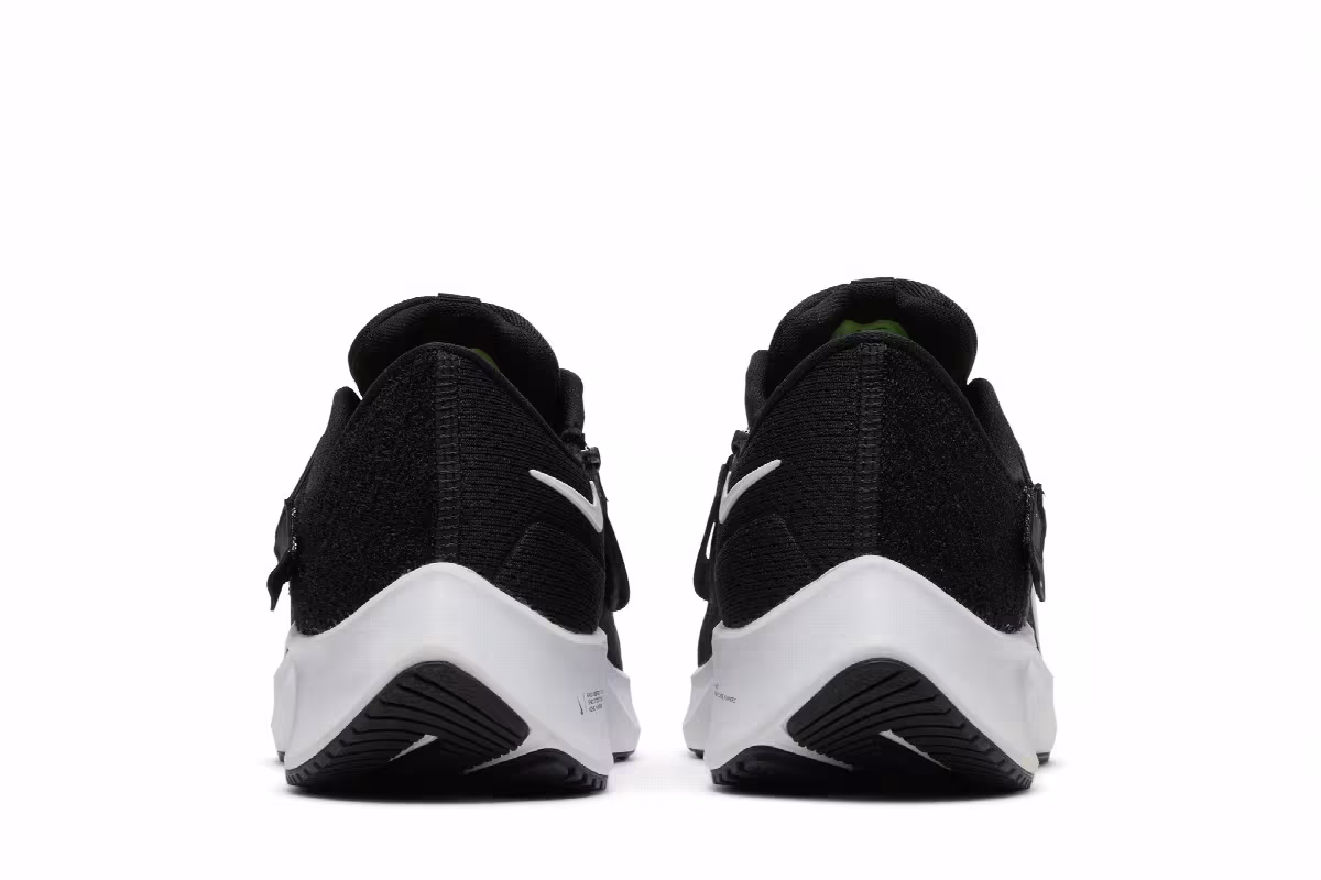 Nike Air Zoom Pegasus 38 FlyEase Extra Wide Black White, view 7