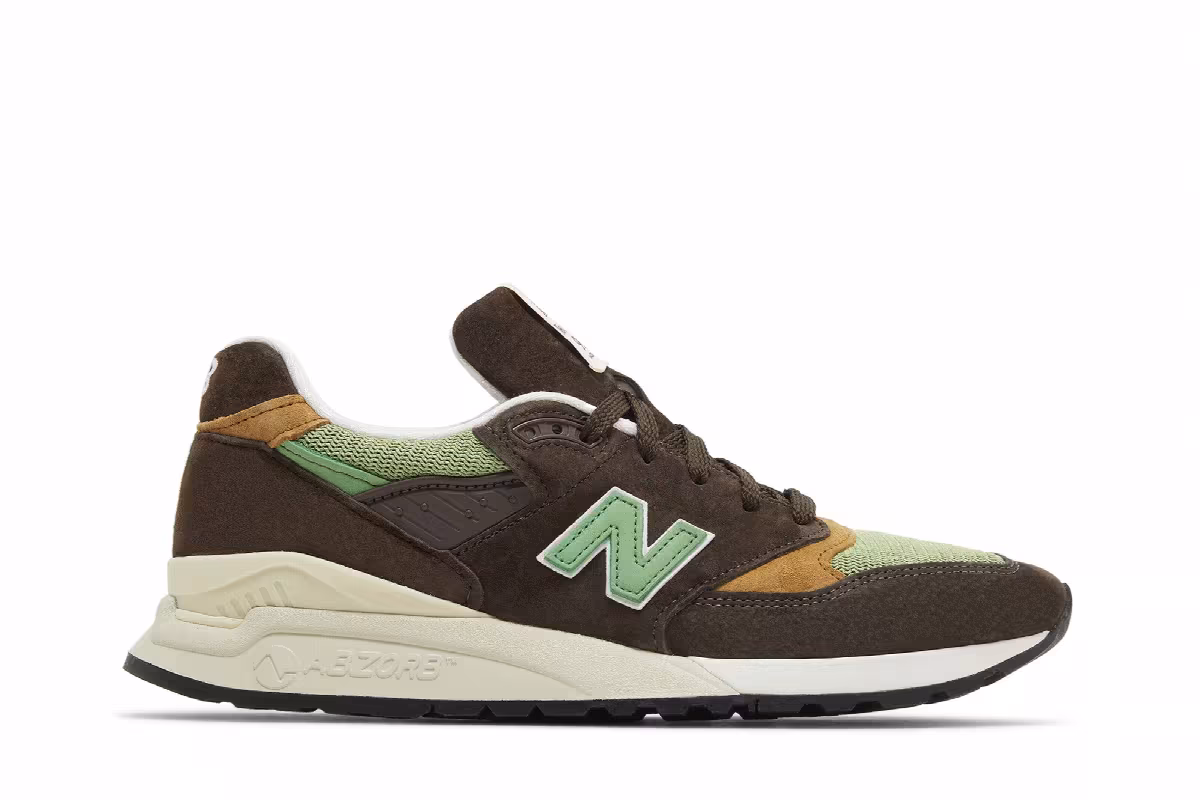 Teddy Santis x New Balance 998 Made in USA Brown Green, view 2