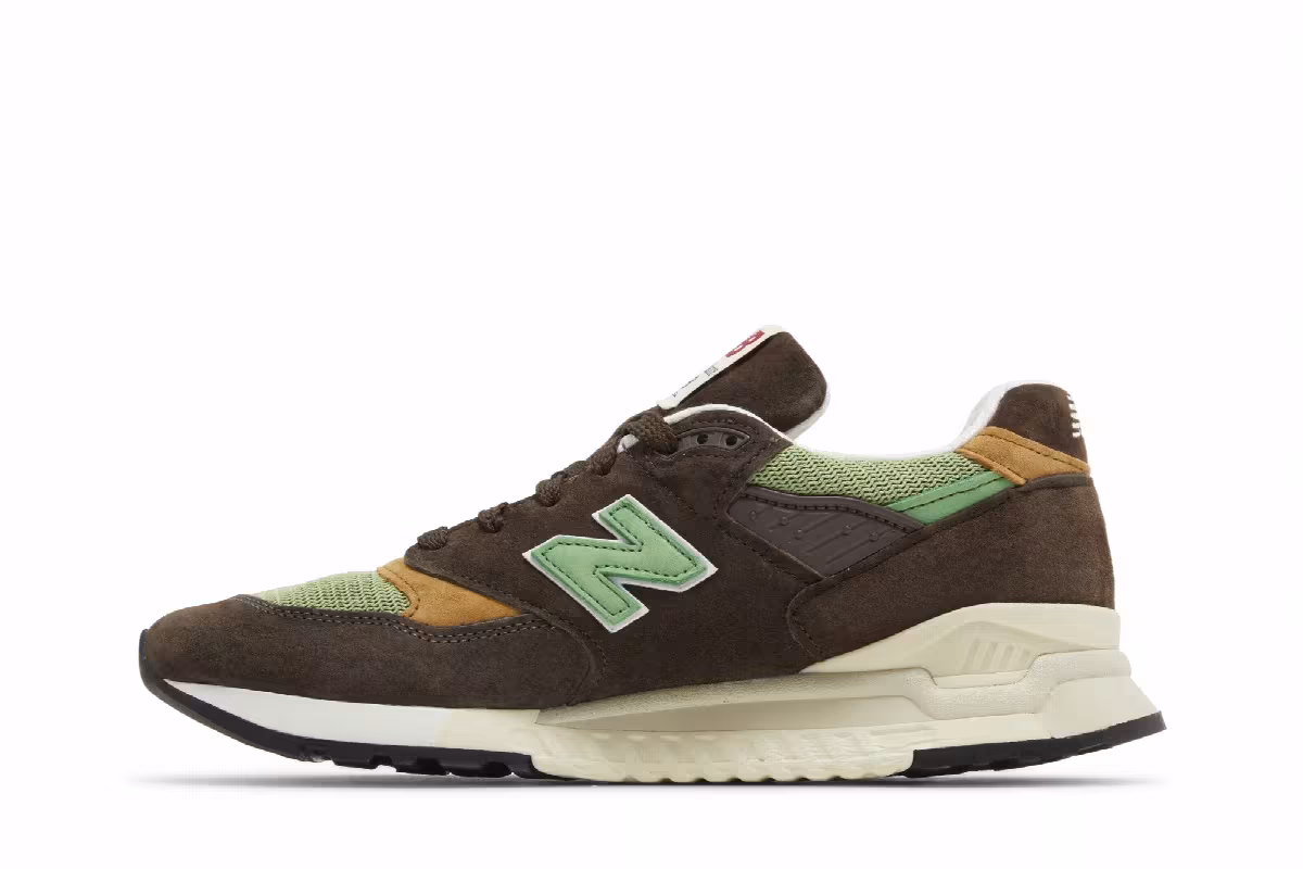 Teddy Santis x New Balance 998 Made in USA Brown Green, view 4