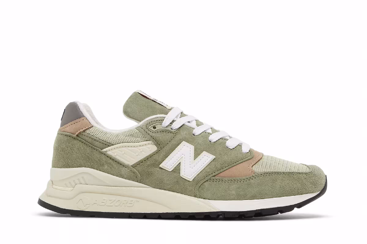 Teddy Santis x New Balance 998 Made in USA Olive Incense, view 2
