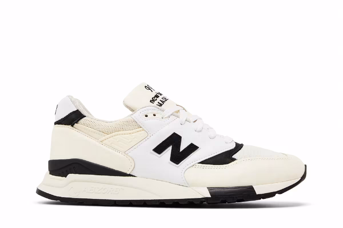 Teddy Santis x New Balance 998 Made in USA White Black, view 2