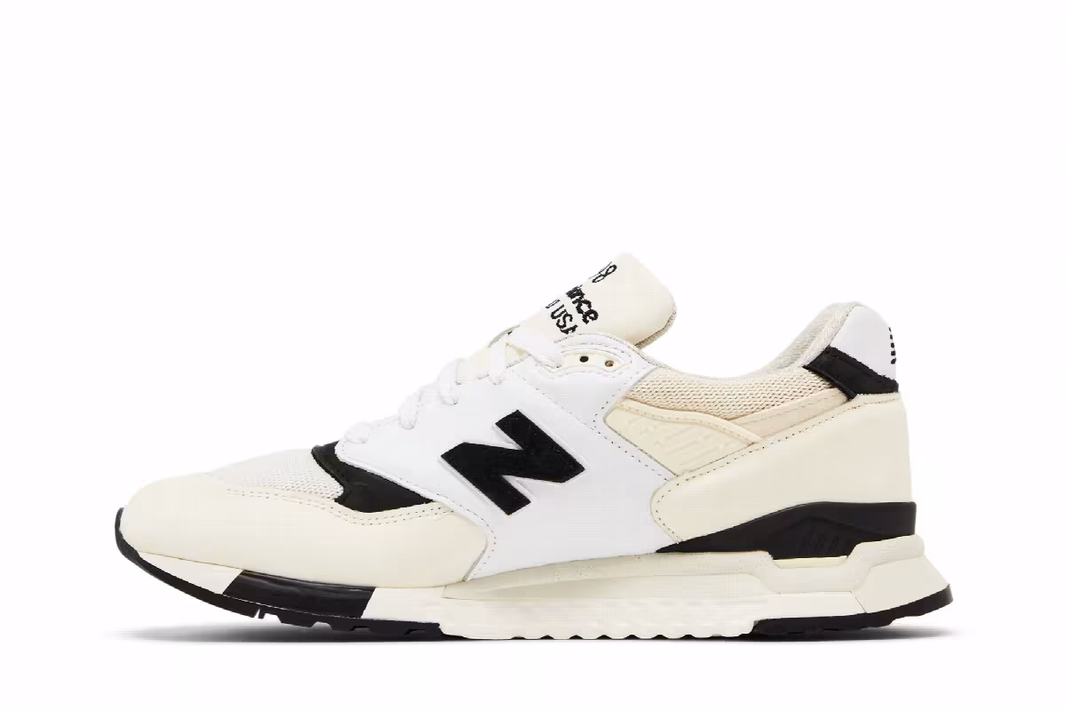 Teddy Santis x New Balance 998 Made in USA White Black, view 4