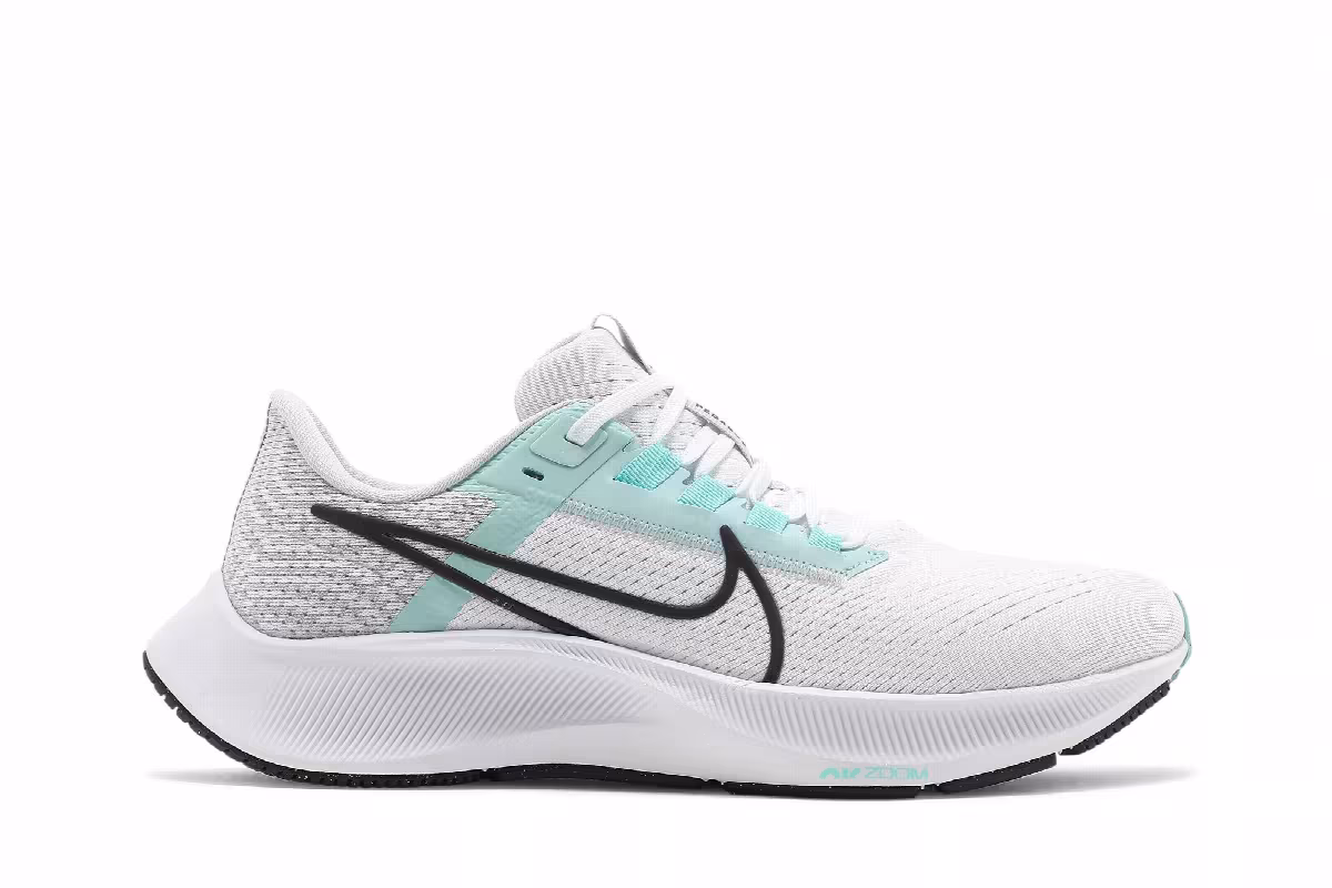 Nike Women's Air Zoom Pegasus 38 White Aurora Green, view 2