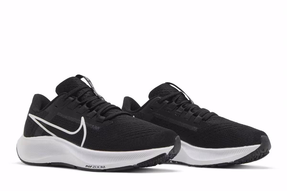 Nike Women's Air Zoom Pegasus 38 Black White, view 9
