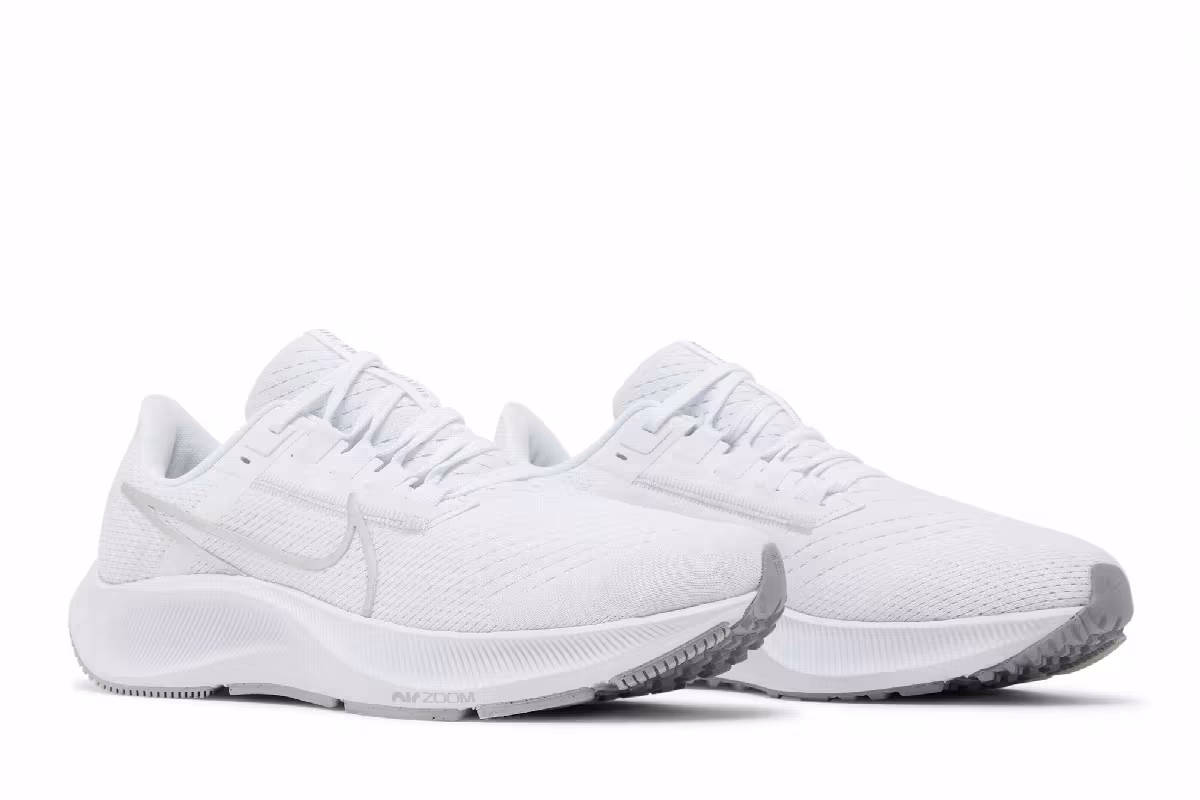 Nike Women's Air Zoom Pegasus 38 White Metallic Silver, view 9