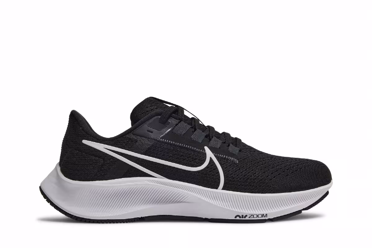 Nike Women's Air Zoom Pegasus 38 Black White, view 2