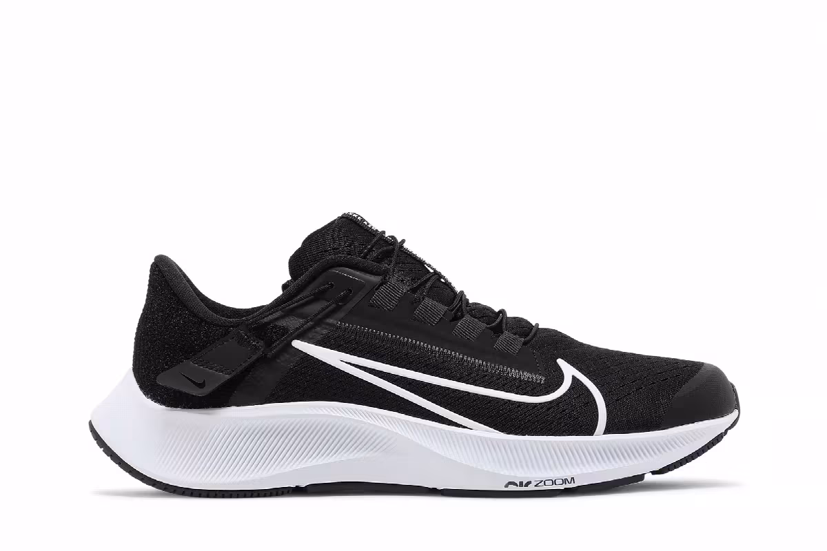 Nike Women's Air Zoom Pegasus 38 FlyEase Black White, view 2