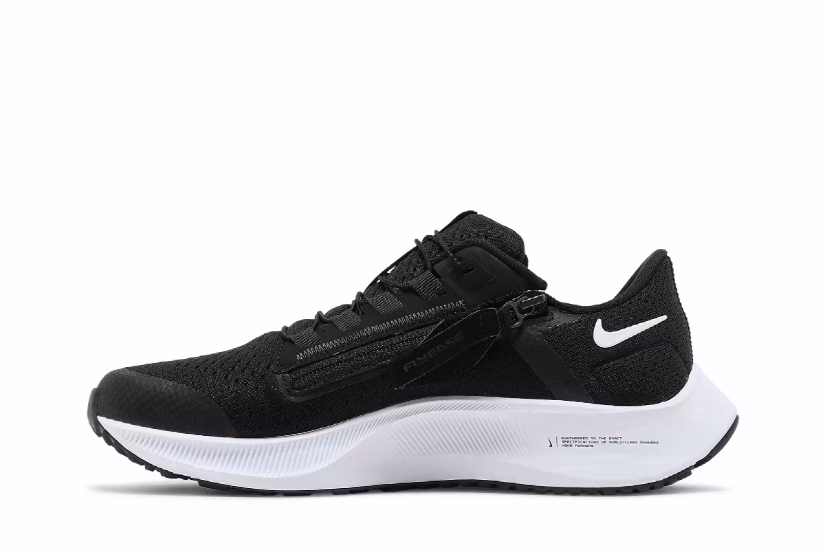 Nike Women's Air Zoom Pegasus 38 FlyEase Black White, view 4