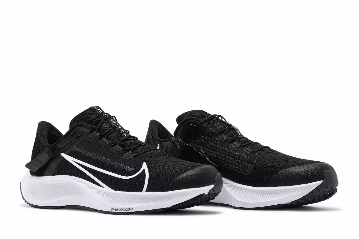 Nike Women's Air Zoom Pegasus 38 FlyEase Black White, view 9