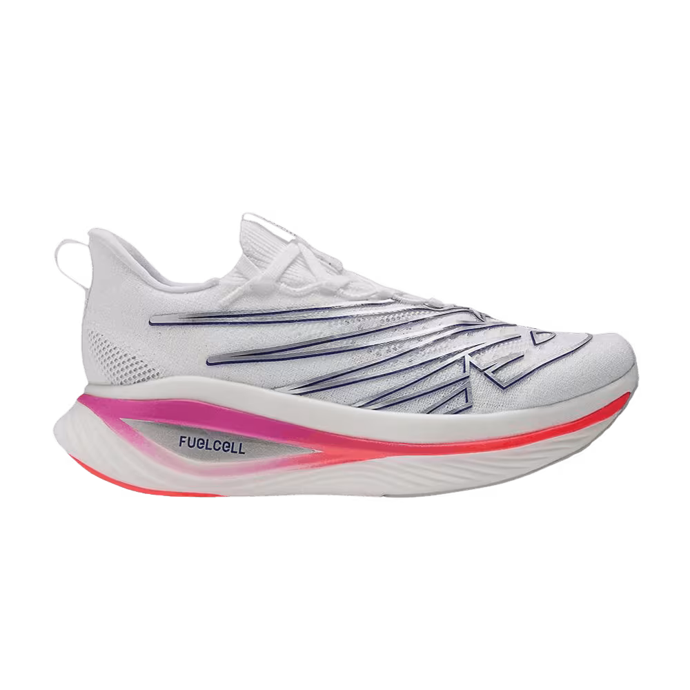 New Balance Women's FuelCell SuperComp Elite v3 Wide White Blue Magenta