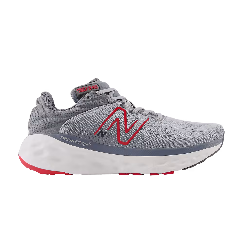 New Balance Fresh Foam X 840v1 2E Wide Aluminum Grey Red