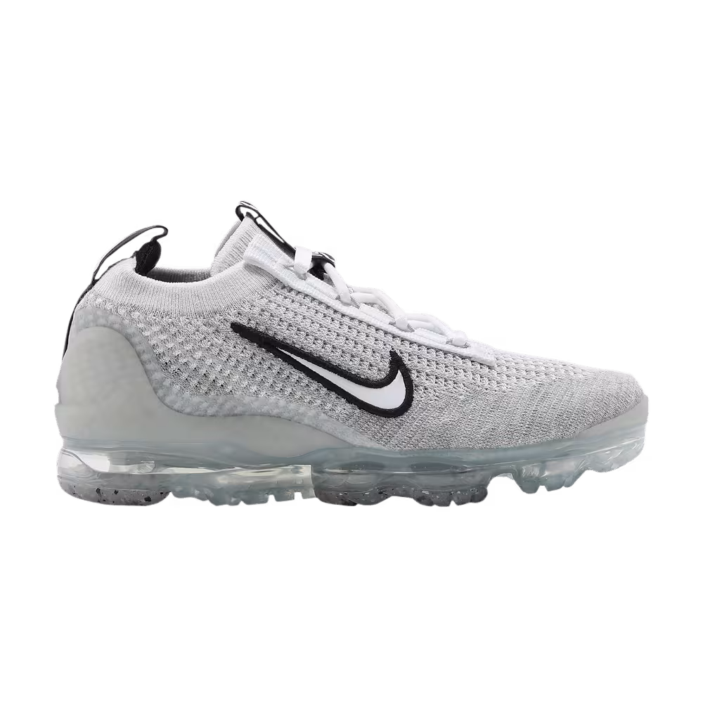 Nike Air VaporMax 2021 Flyknit GS White Metallic Silver