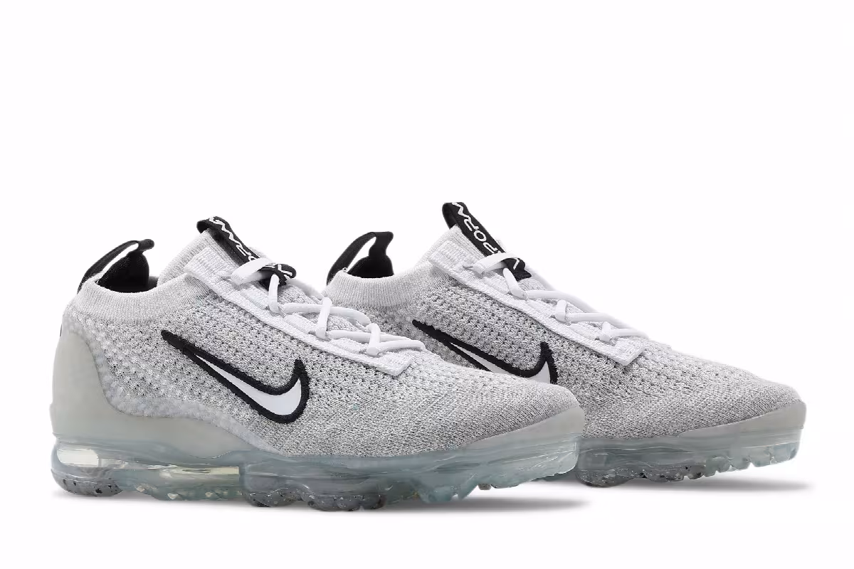 Nike Air VaporMax 2021 Flyknit GS White Metallic Silver, view 9