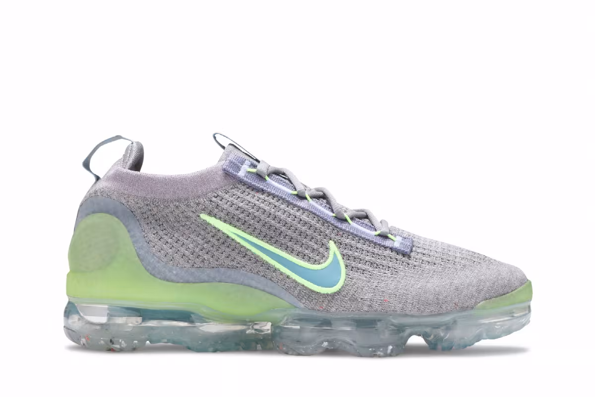 Nike Air VaporMax 2021 Flyknit Grey Light Liquid Lime, view 2