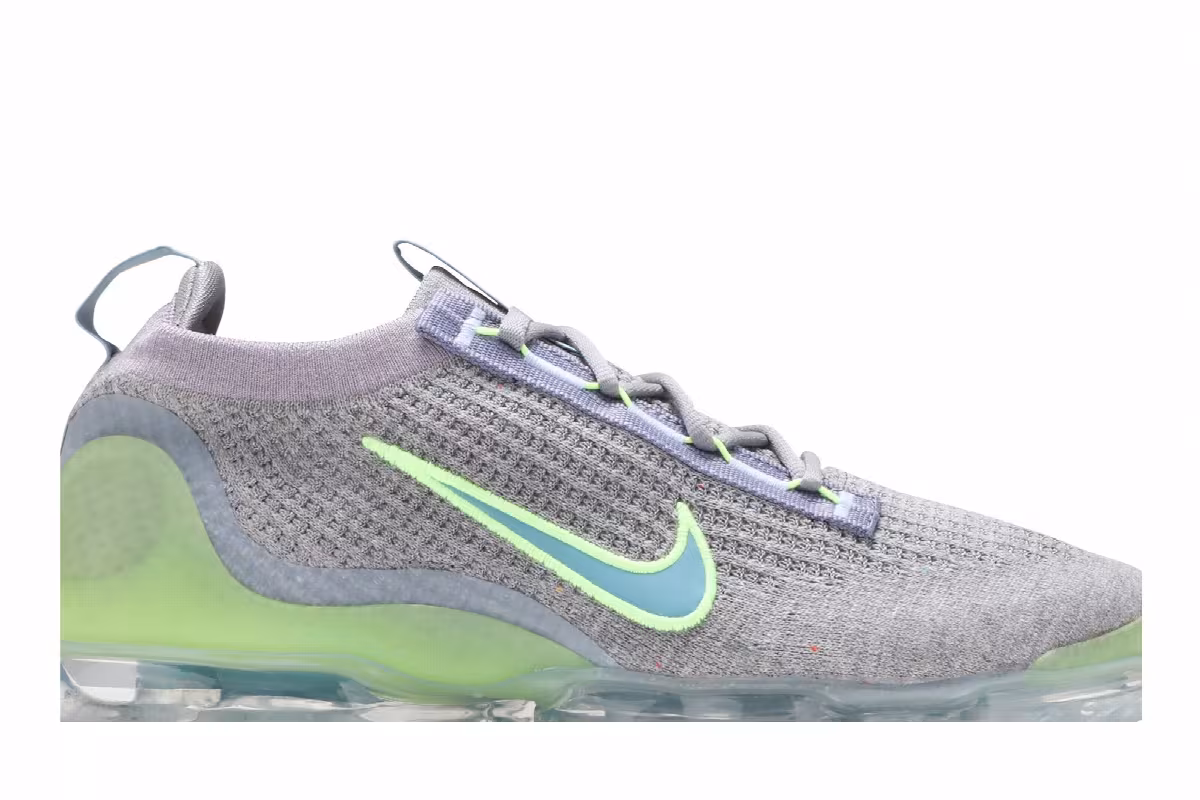 Nike Air VaporMax 2021 Flyknit Grey Light Liquid Lime, view 3