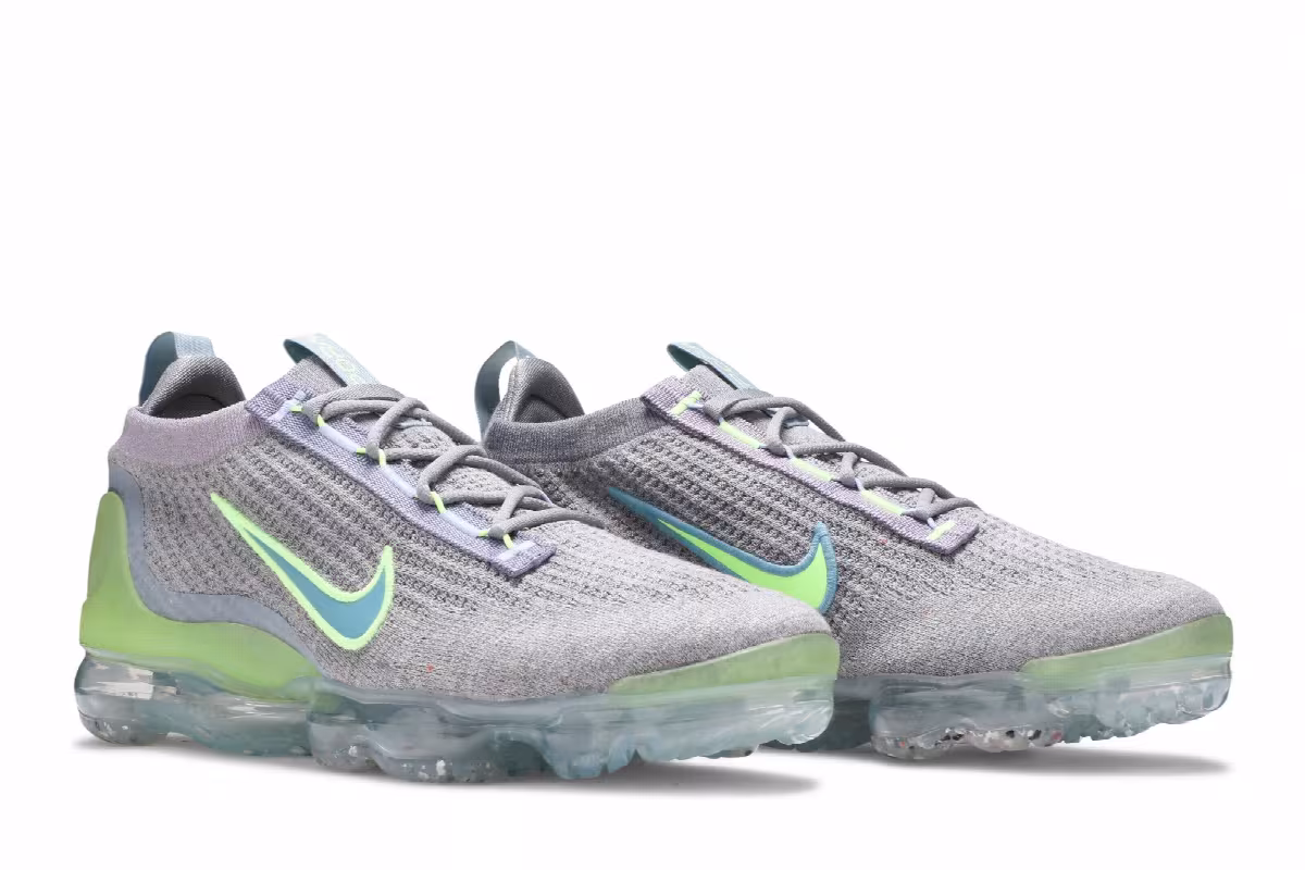 Nike Air VaporMax 2021 Flyknit Grey Light Liquid Lime, view 9