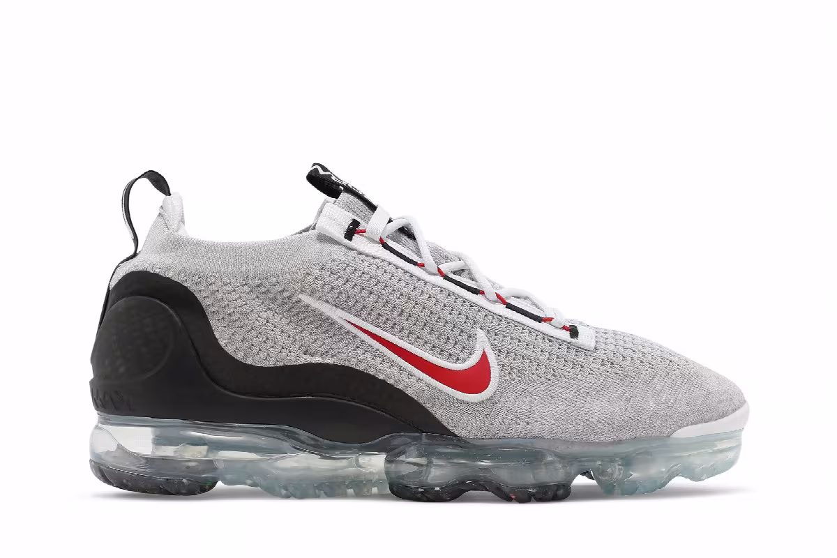 Nike Air Vapormax 2021 Flyknit Light Bone University Red, view 2