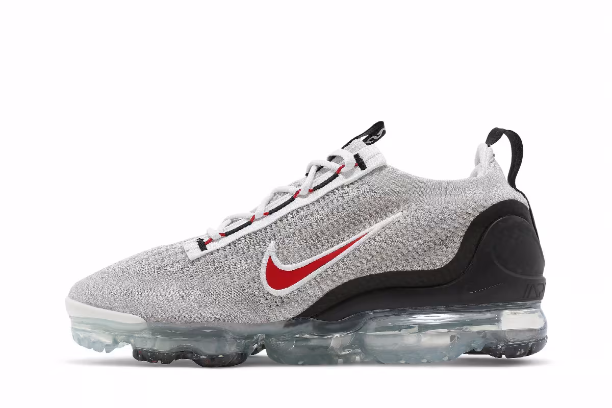 Nike Air Vapormax 2021 Flyknit Light Bone University Red, view 4