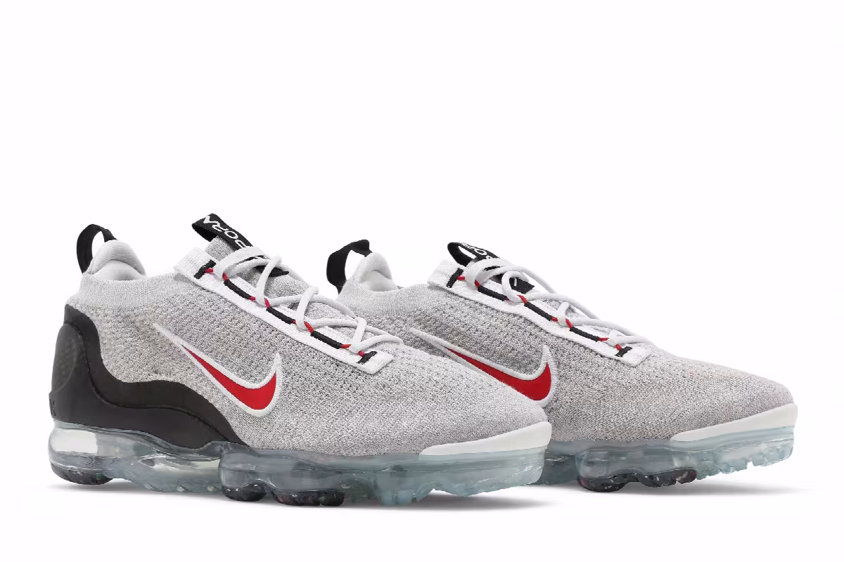 Nike Air Vapormax 2021 Flyknit Light Bone University Red, view 9