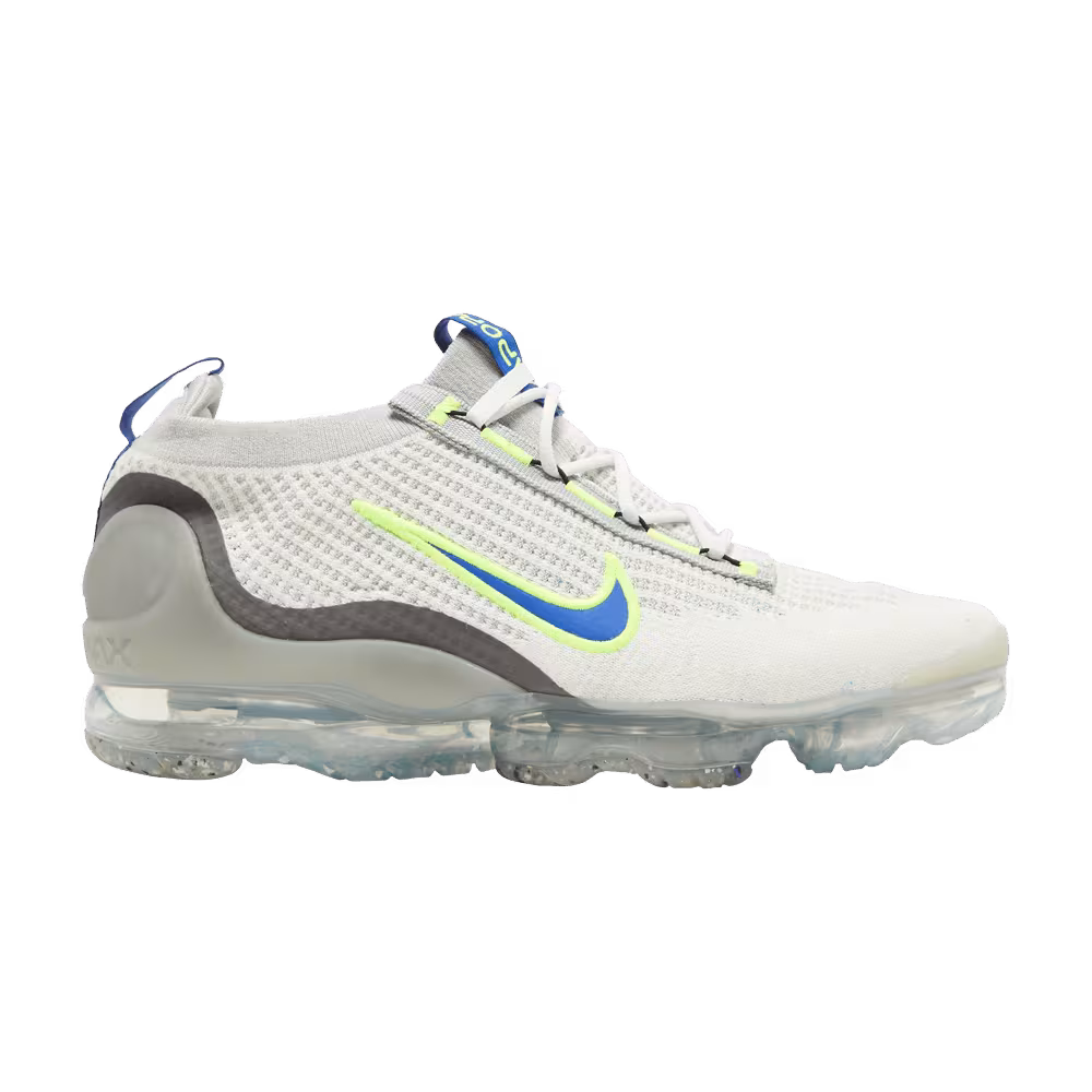 Nike Air Vapormax 2021 Flyknit White Volt Hyper Royal
