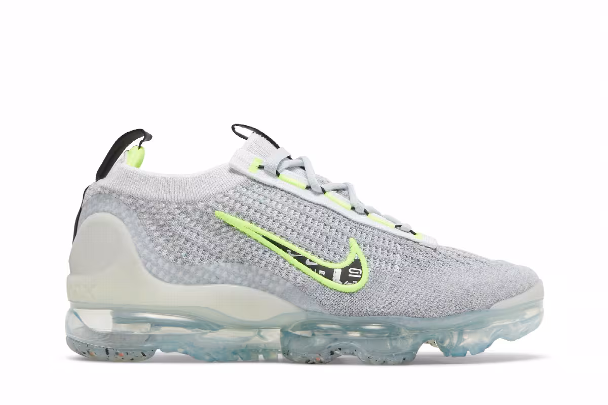 Nike Air Vapormax 2021 Flyknit Logo Pack - Wolf Grey Volt, view 2
